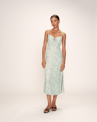 ROBE LONGUE VERT RETINA