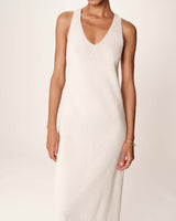 Robe longue en dentelle ecru Reveuse