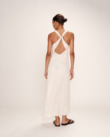 Robe longue en dentelle ecru Reveuse