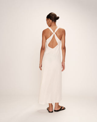 ROBE LONGUE ECRU REVEUSE