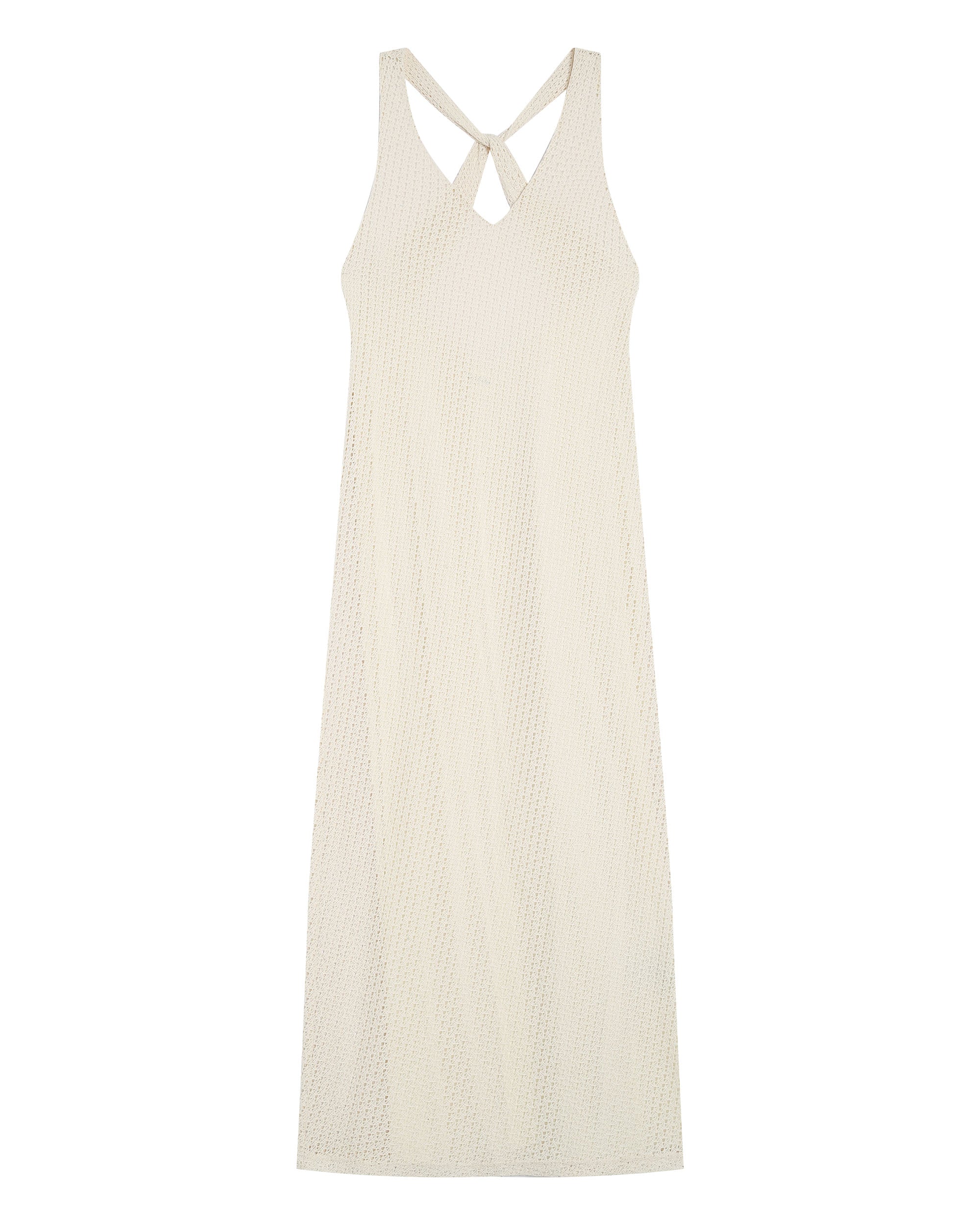 Robe longue en dentelle ecru Reveuse