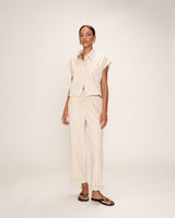 Straight cotton trousers beige Rhode_13125