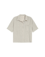 Striped linen shirt ecru Rhum_13254