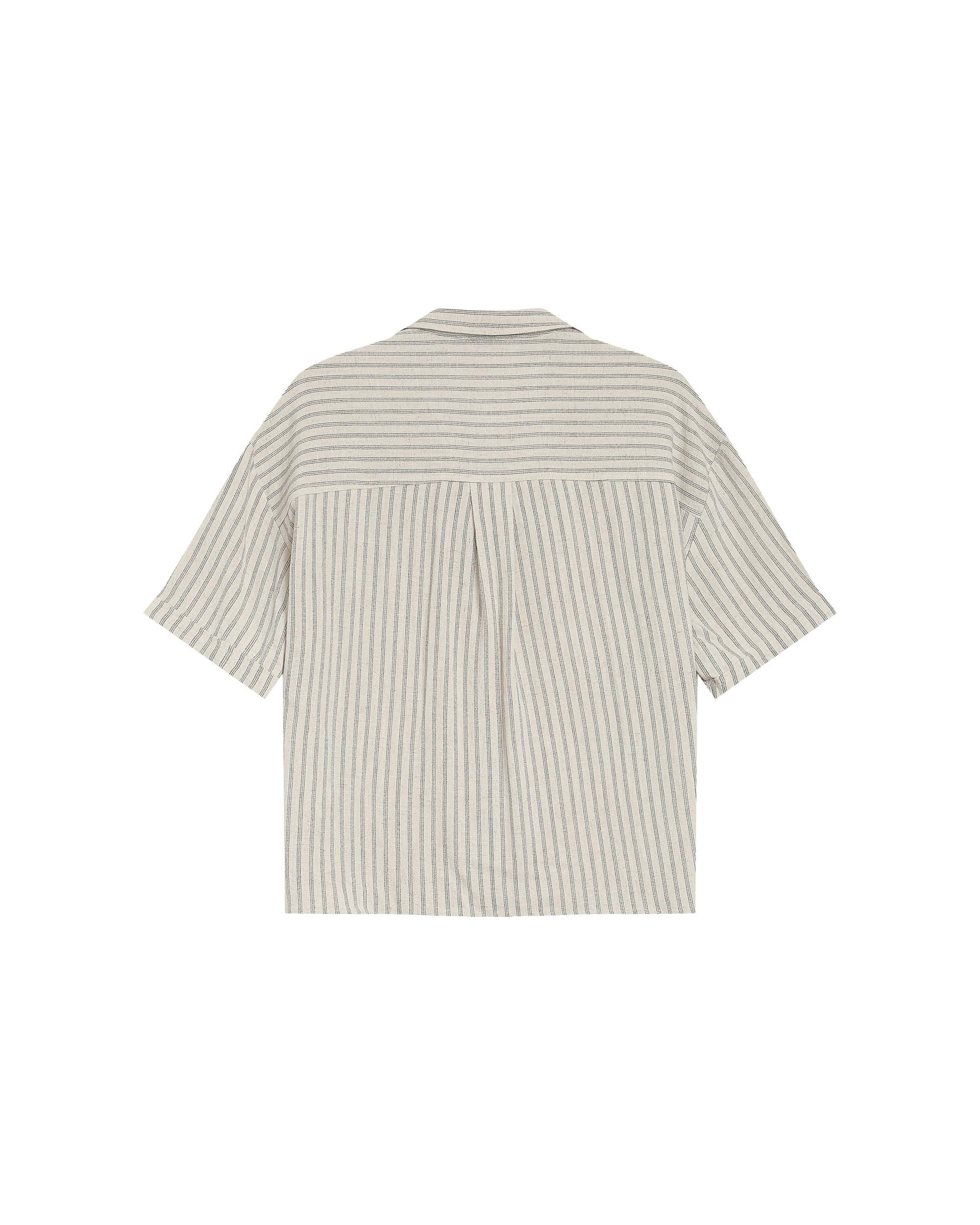 Striped linen shirt ecru Rhum_13254