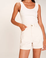 Short en jean ecru Rice