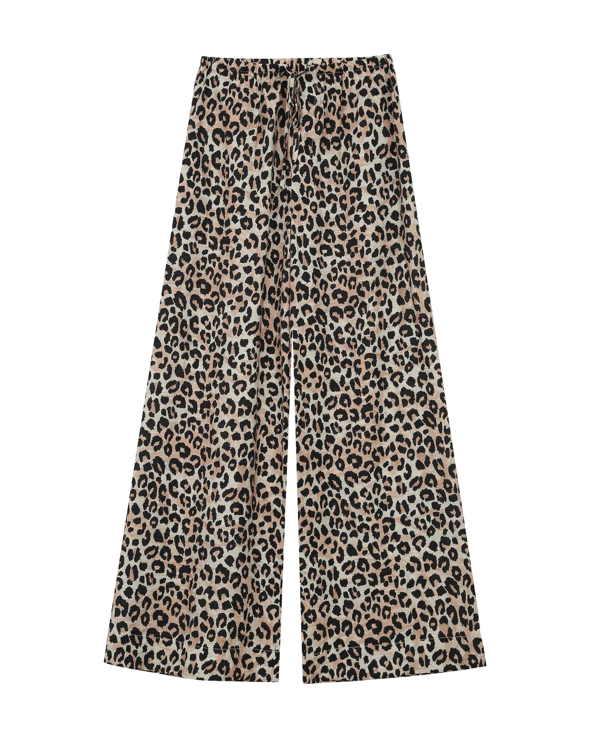 Pantalon imprimé leopard beige Rick