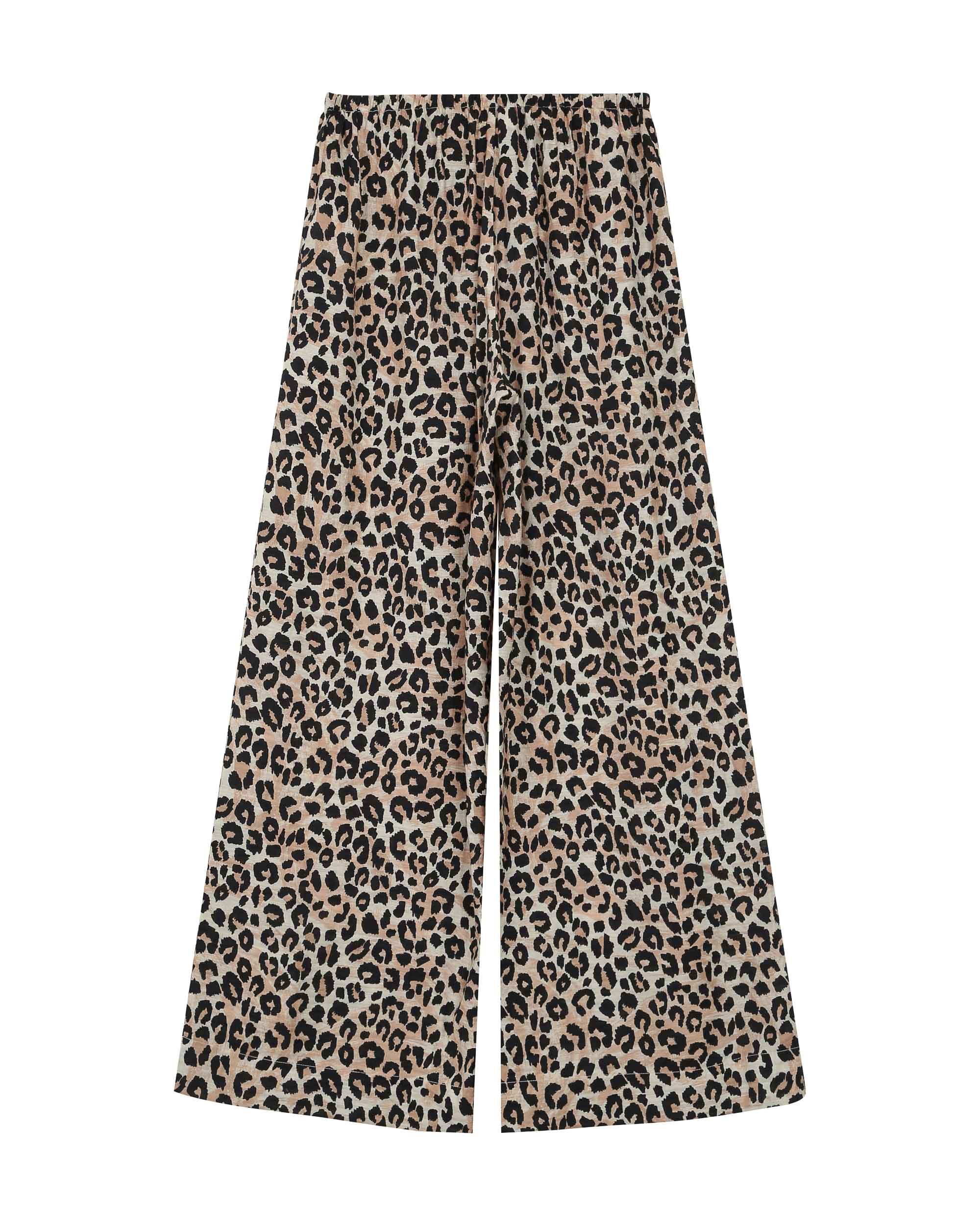Pantalon imprimé leopard beige Rick