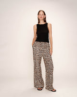 Pantalon imprimé leopard beige Rick