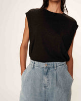 Straight lurex top black Rimbaud_13268