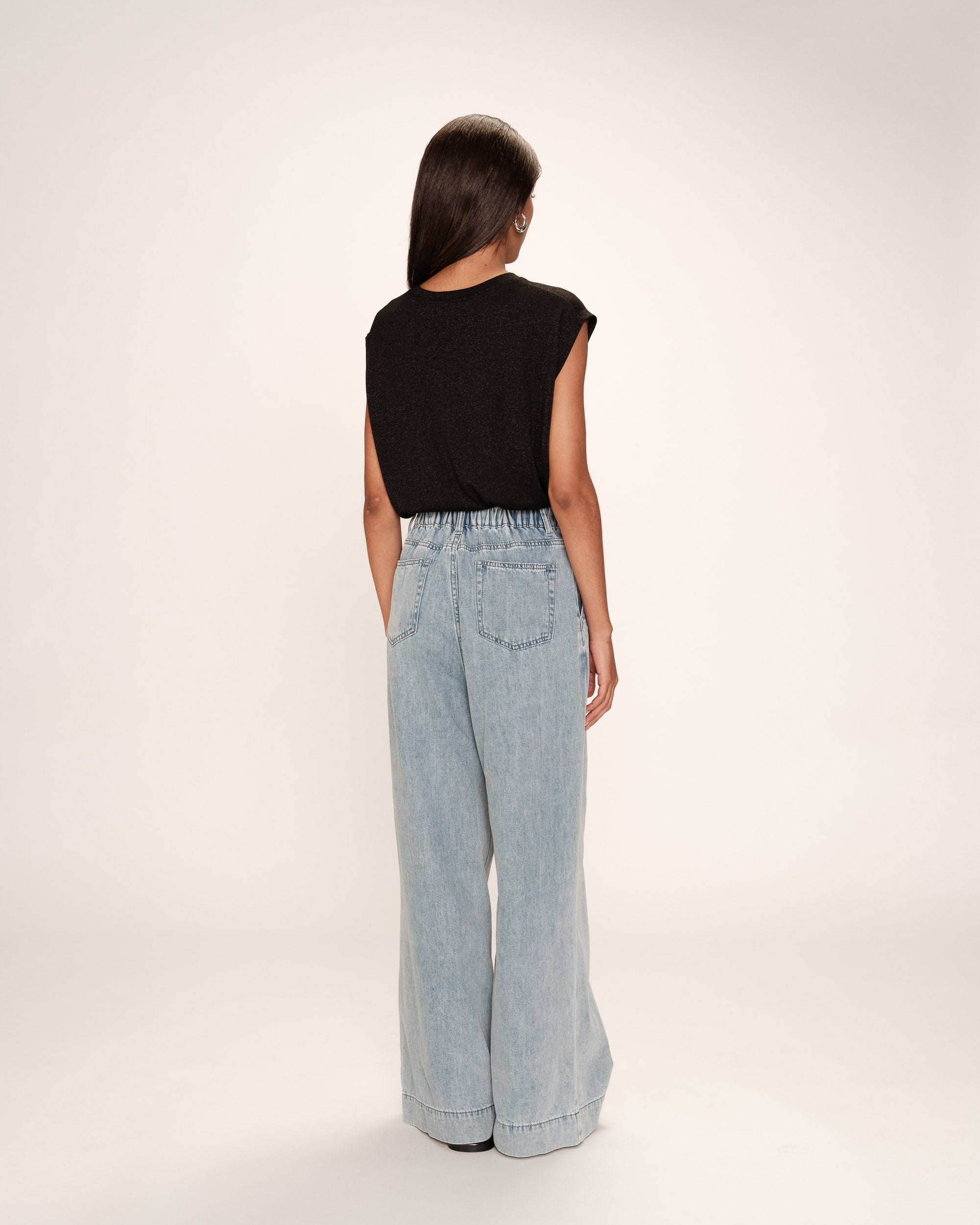 Straight lurex top black Rimbaud_13268