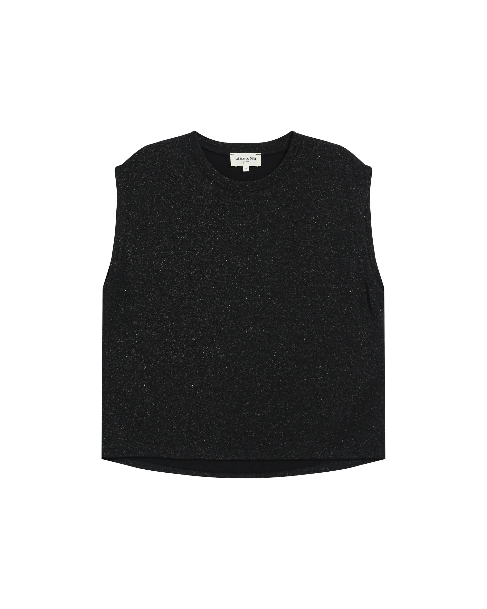 Straight lurex top black Rimbaud_13268