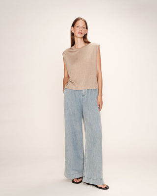 T-SHIRT TAUPE TOP
