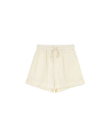 Wide cotton shorts ecru Rio_13112