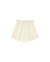 Wide cotton shorts ecru Rio_13112