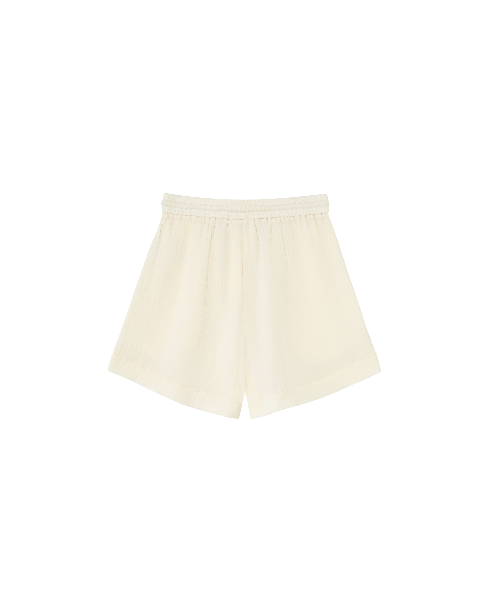 Wide cotton shorts ecru Rio_13112