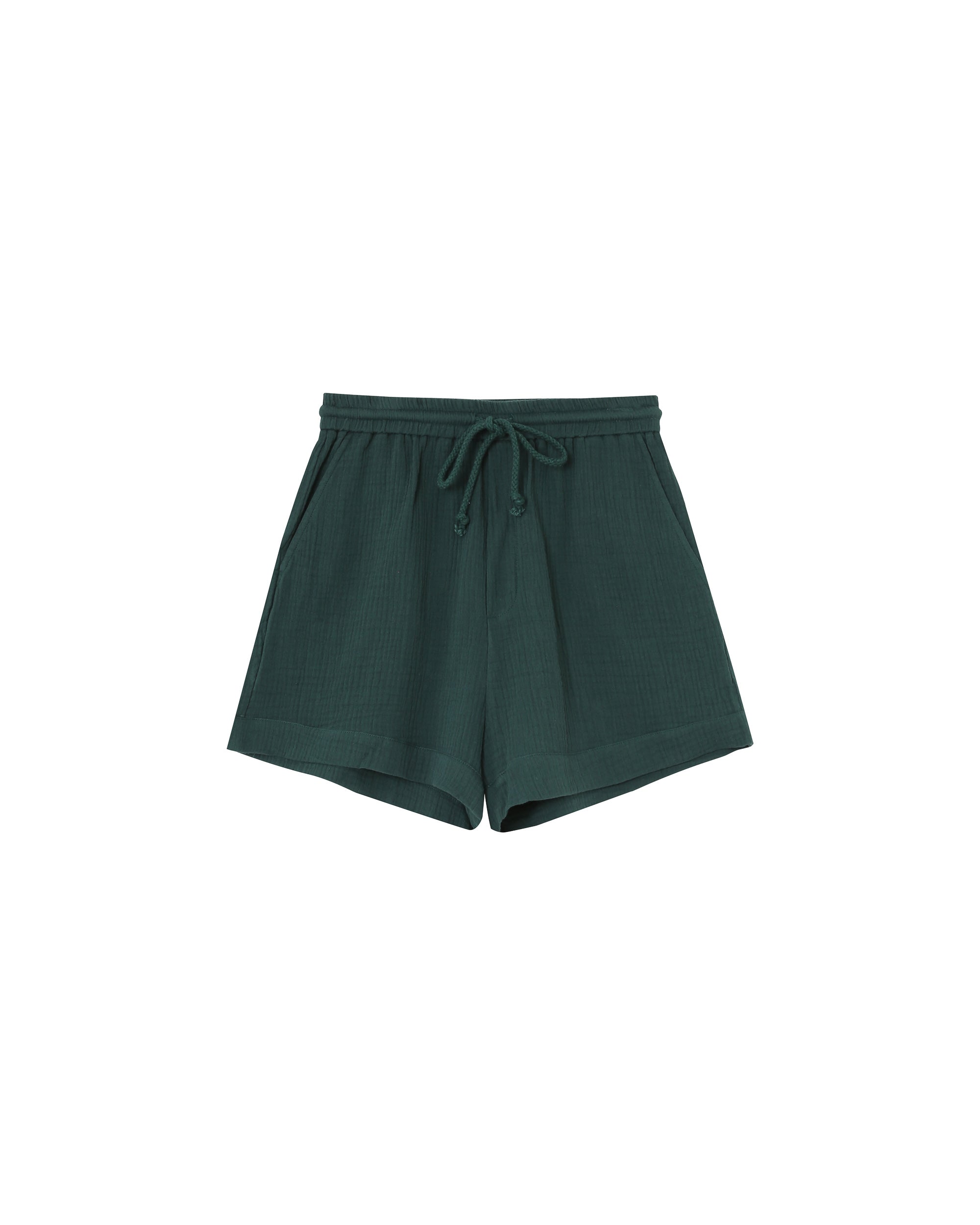Wide cotton shorts emerald Rio_13112