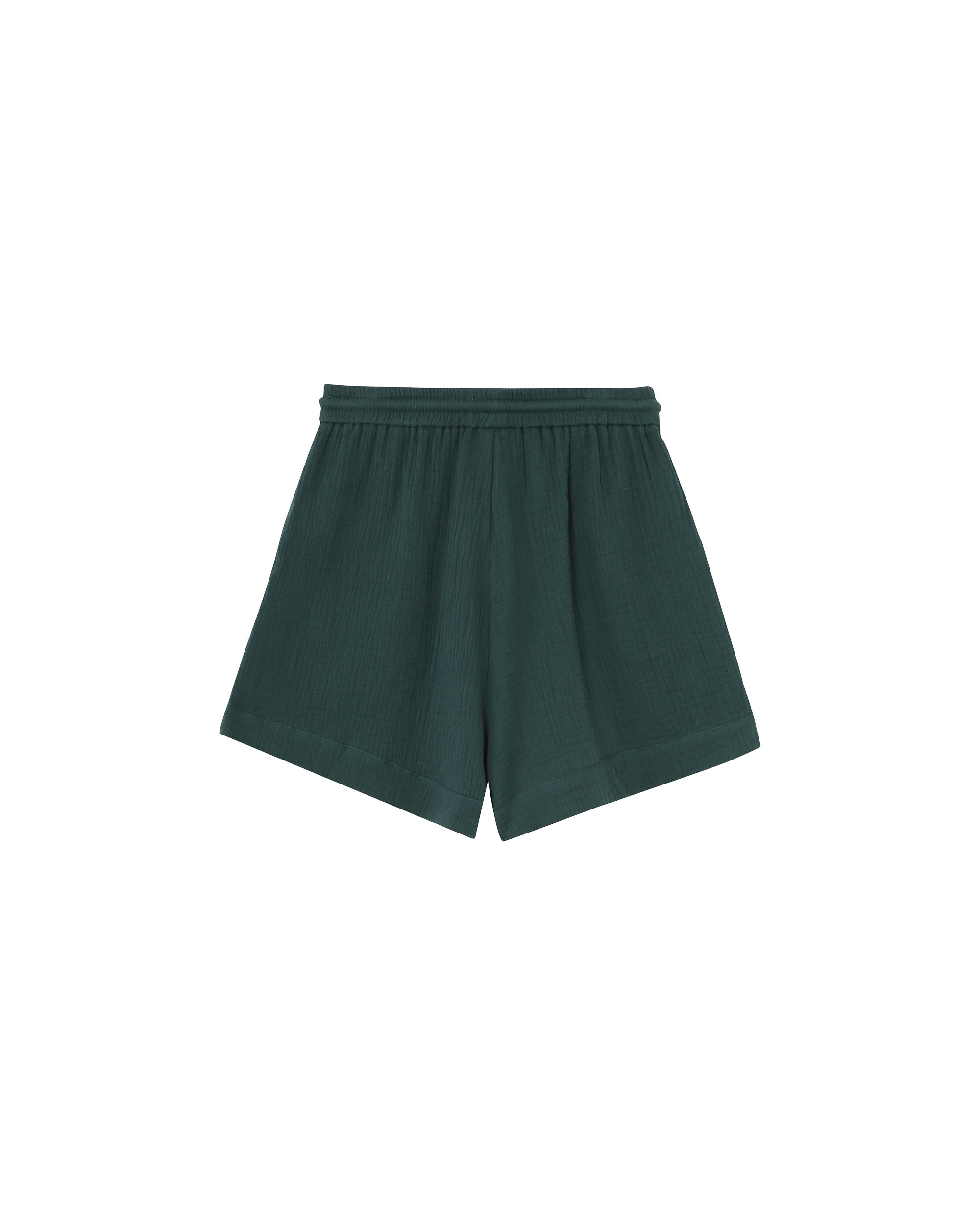 Wide cotton shorts emerald Rio_13112