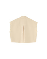 Short cotton shirt beige Rise_13228