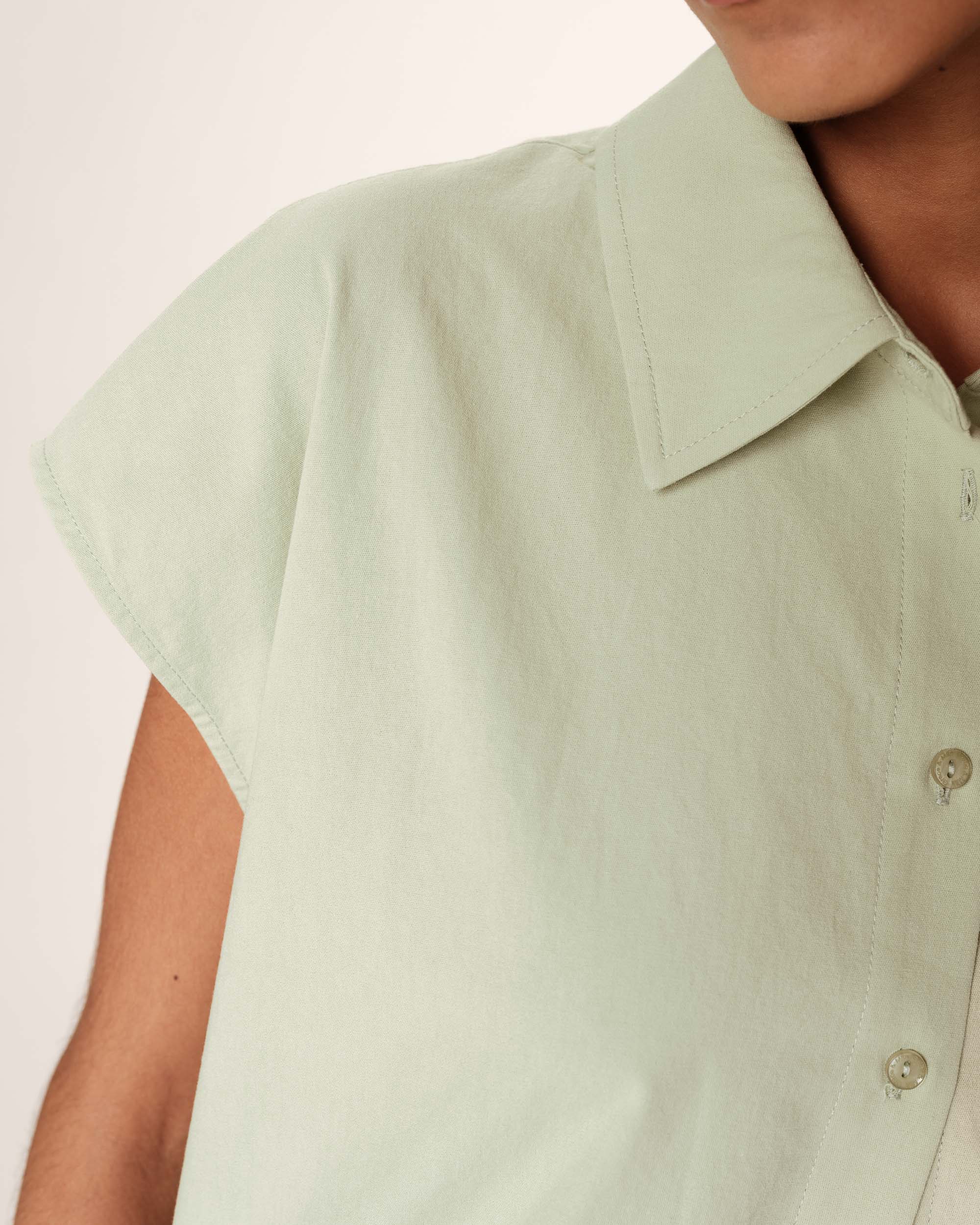 Short cotton shirt menthe Rise_13228