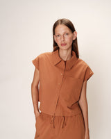 Short cotton shirt terre Rise_13228