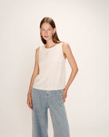 Top col rond en dentelle ecru Ritual