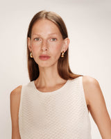 Top col rond en dentelle ecru Ritual