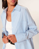 Chemise oversize rayee bleu Riviere