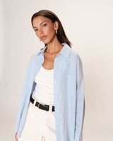 Chemise oversize rayee bleu Riviere