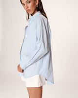 Chemise oversize rayee bleu Riviere