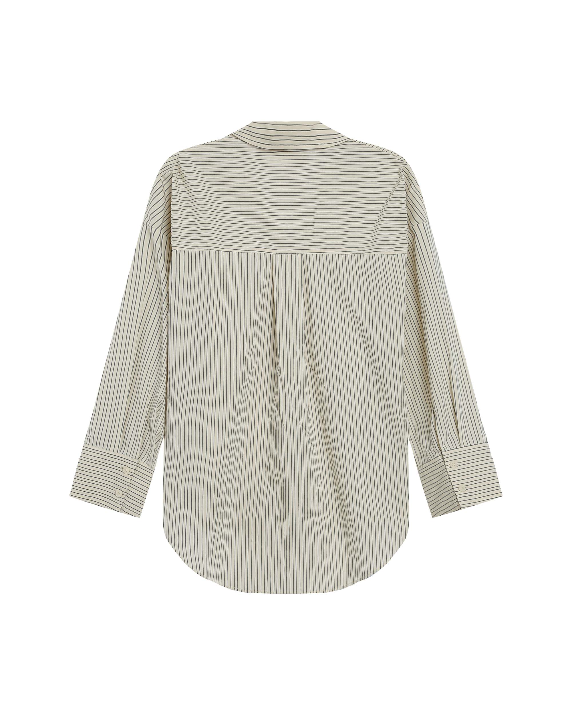 Chemise oversize rayee ecru Riviere