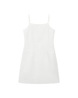 Robe courte encolure carree ecru Rivoli