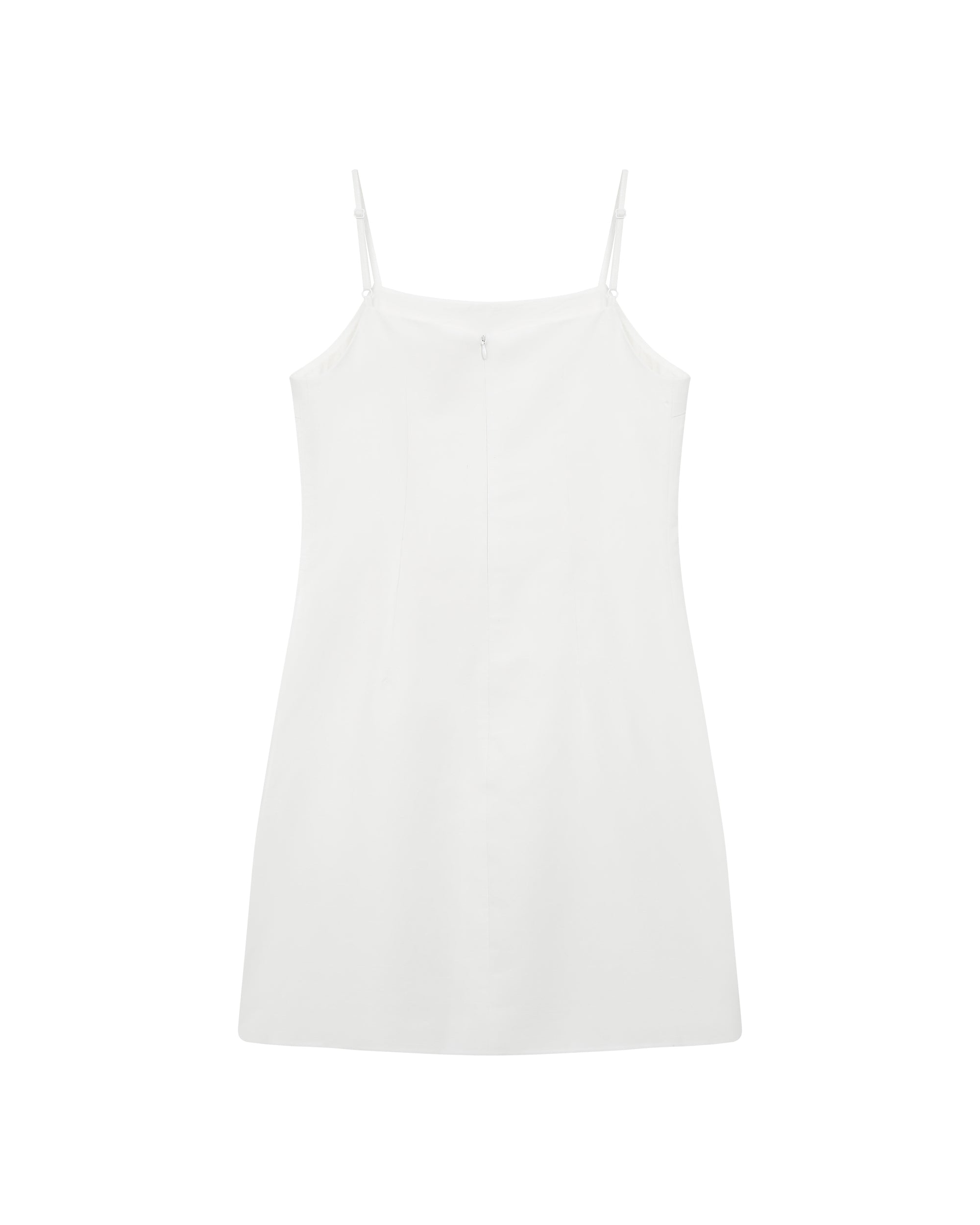Robe courte encolure carree ecru Rivoli