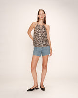 Top imprimé leopard beige Robb