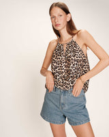 Top imprimé leopard beige Robb