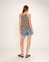 Top imprimé leopard beige Robb