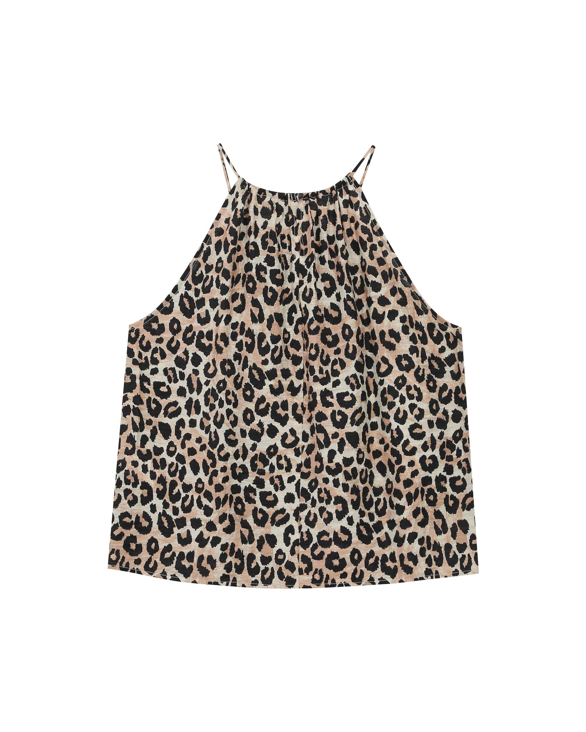 Top imprimé leopard beige Robb