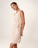 Robe courte en lurex champagne Rolling