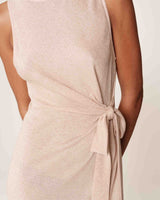 Robe courte en lurex champagne Rolling