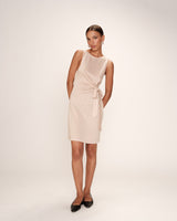 Robe courte en lurex champagne Rolling
