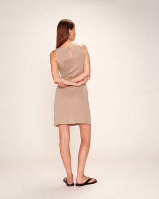ROBE COURTE TAUPE ROLLING