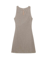 Robe courte en lurex taupe Rolling