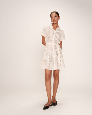 ROBE COURTE ECRU ROMANE