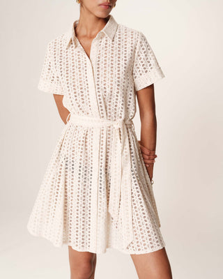 ROBE COURTE ECRU ROMANE