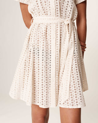 ROBE COURTE ECRU ROMANE