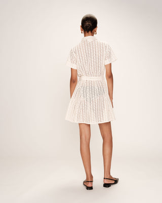ROBE COURTE ECRU ROMANE