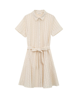 ROBE COURTE ECRU ROMANE