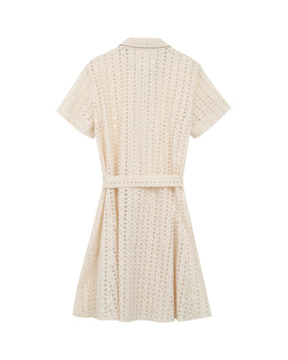 ROBE COURTE ECRU ROMANE