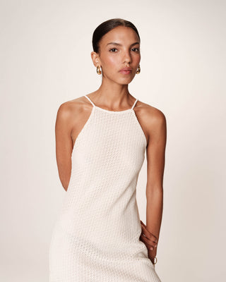 ROBE COURTE ECRU ROMANTIQUE