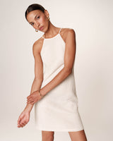 Robe courte en dentelle ecru Romantique