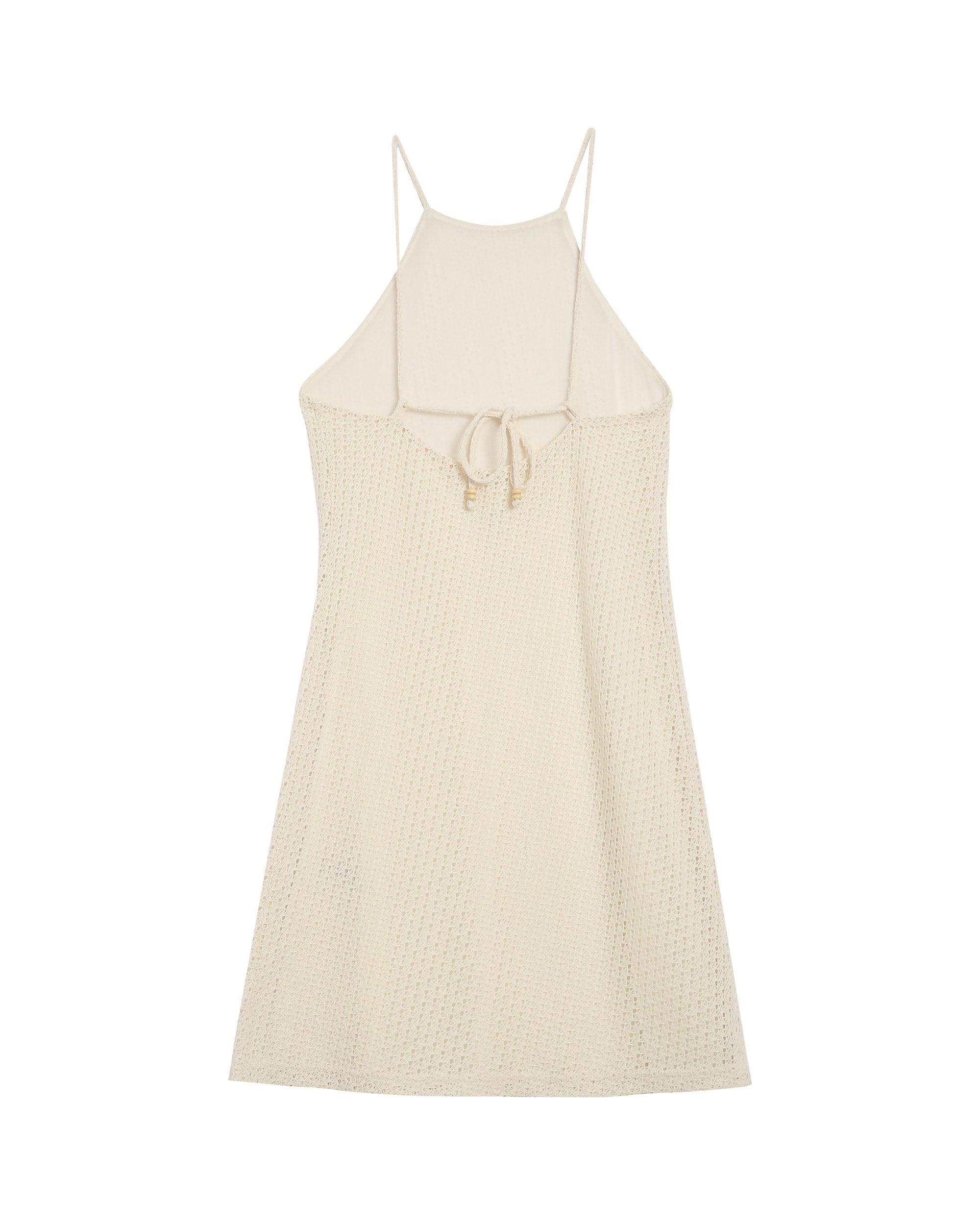 Robe courte en dentelle ecru Romantique
